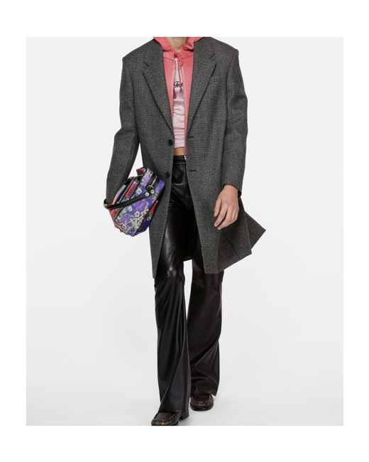 Acne Gray Wool Coat for men