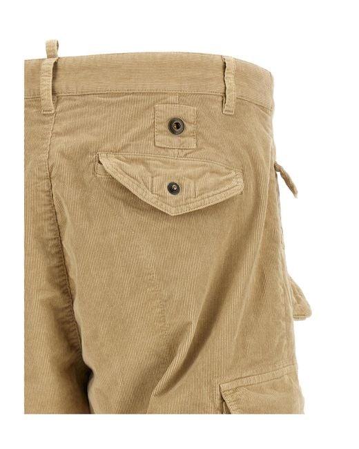 DSquared² Natural Casual Trousers With Belt Loops for men