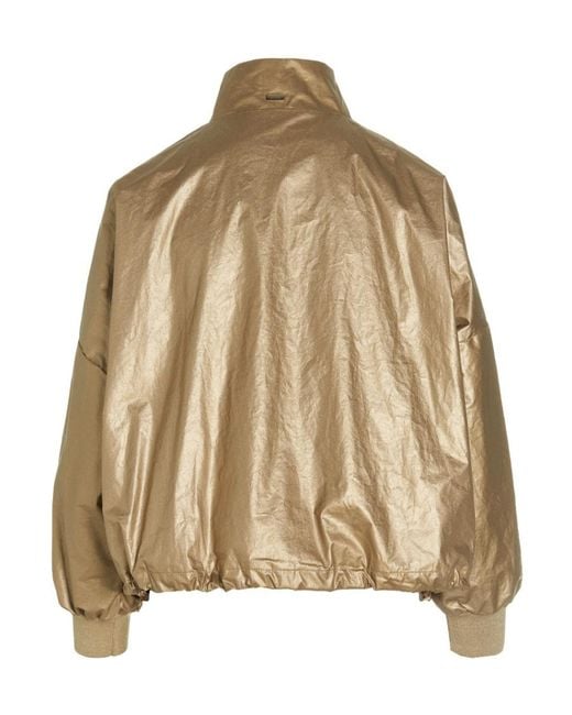 Herno Multicolor High-Neck Bomber Jacket