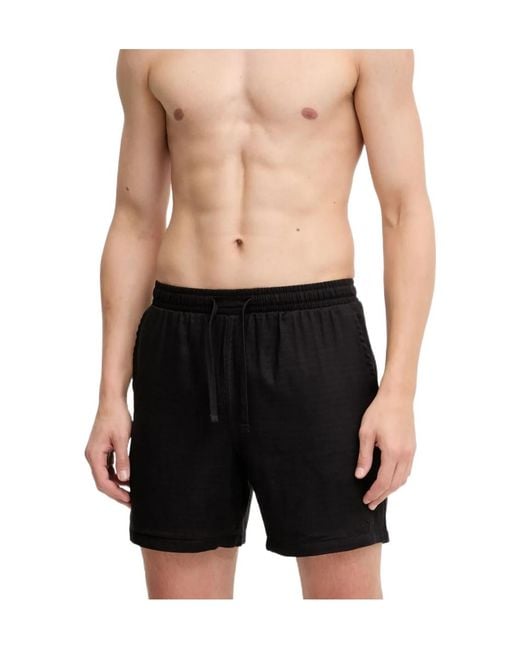 Boss Blue Wide-Leg Shorts for men