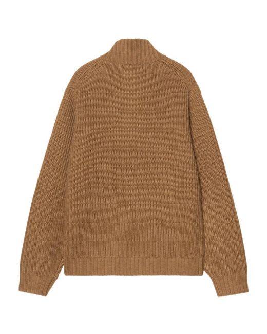 Carhartt Brown Detroit Half Zip Sweater for men