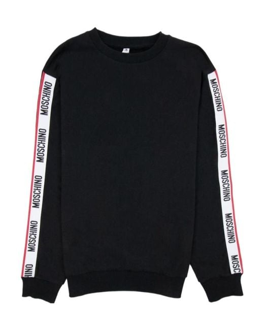 Moschino Black Printed Logo Sweater for men