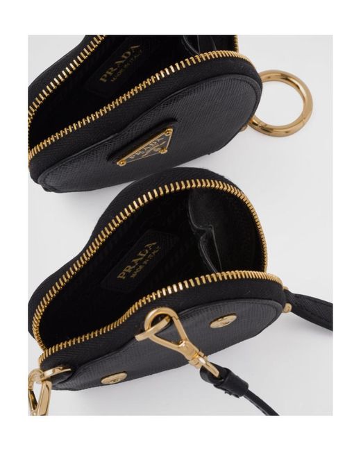 Prada Black Saffiano Leather Mini Pouch