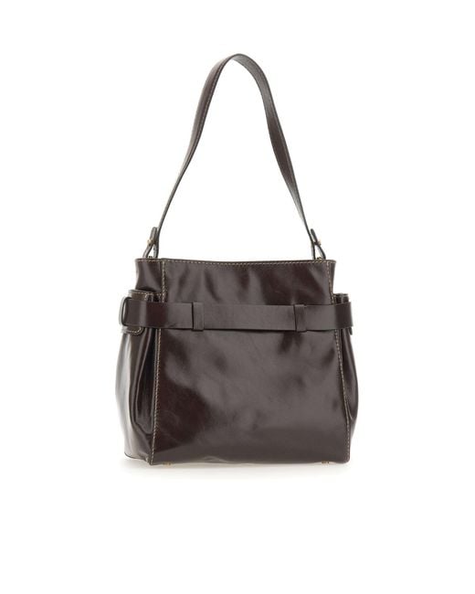 Gianni Chiarini Black Miranda Belted Shoulder Bag
