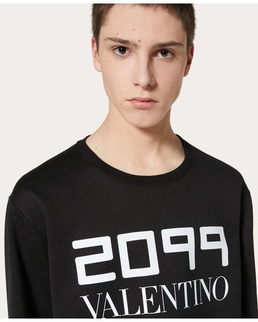 Valentino Black 2099 Logo Printed Sweatshirt for men