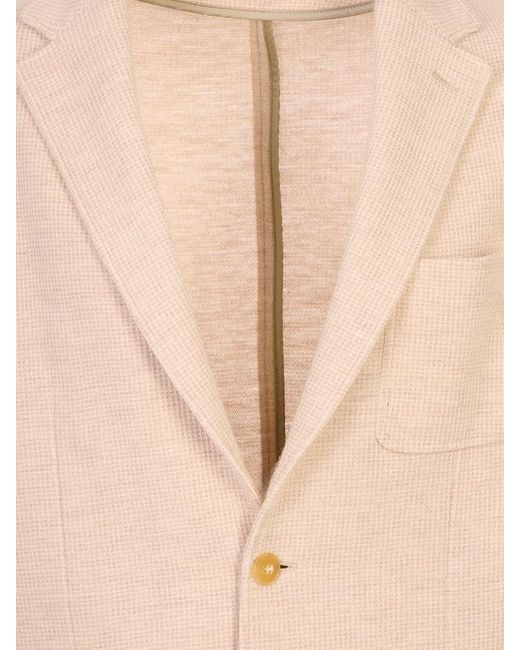 Canali Natural Textured Single-Breasted Blazer for men