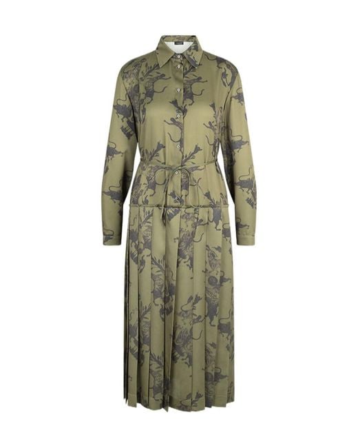 Fabiana Filippi Green Long-Sleeved Dress
