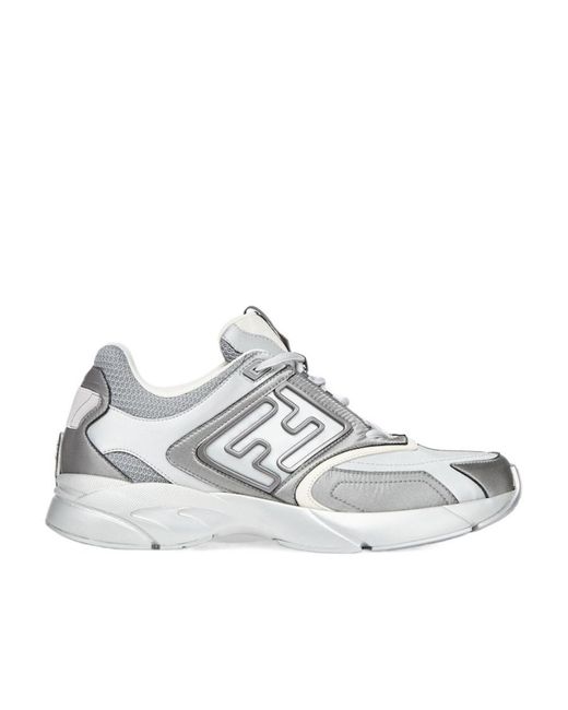 Fendi White Nylon Low-Tops for men