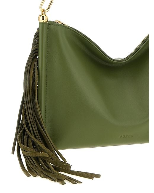 Furla Green Sfera Soft Mini Shoulder Bag