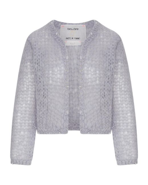 Forte_forte Gray Long-Sleeve Open-Front Cardigan