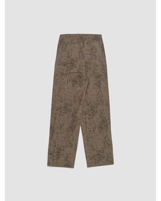 Stussy Gray Stüssy Patterned Straight-Leg Trousers for men