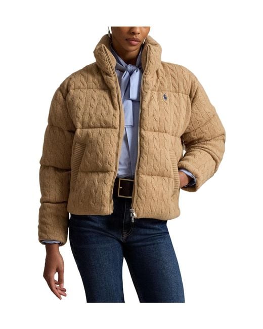 Polo Ralph Lauren Natural Cropped Warm Down Jacket