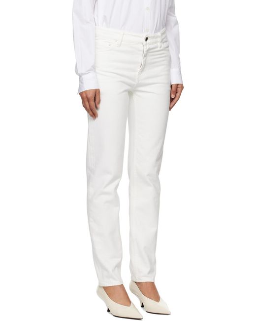 Totême  White Low Tapered Jeans