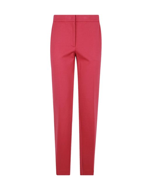 Twinset Red Ironed Crease Cigarette Trousers