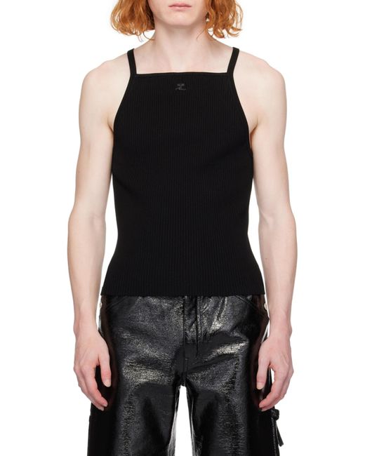 Courreges Black Sleeveless Vest for men