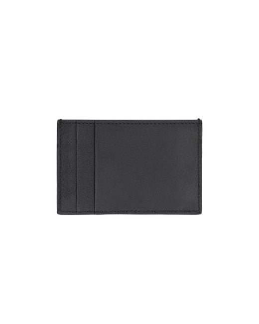 McQueen Black Logo Printed Cardholder for men