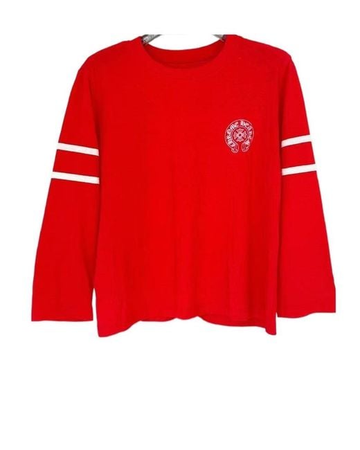 Chrome Hearts Red Long-Sleeved T-Shirt