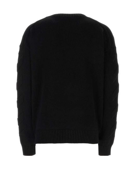 Off-White c/o Virgil Abloh Black Crewneck Knitted Jumper for men