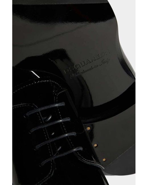 DSquared² Black Ibra Tapered Toe Lace-Up Shoes for men