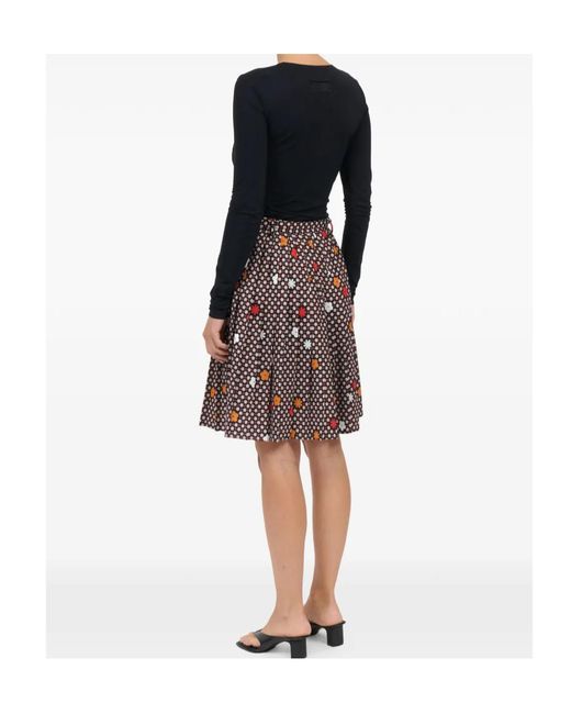 MM6 by Maison Margiela Multicolor Floral-Printed Pleated Midi Skirt