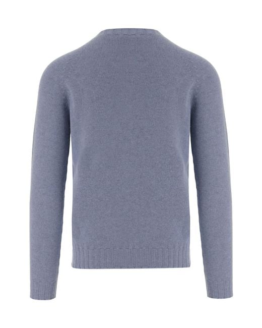 Tagliatore Blue Long-Sleeved Sweater for men