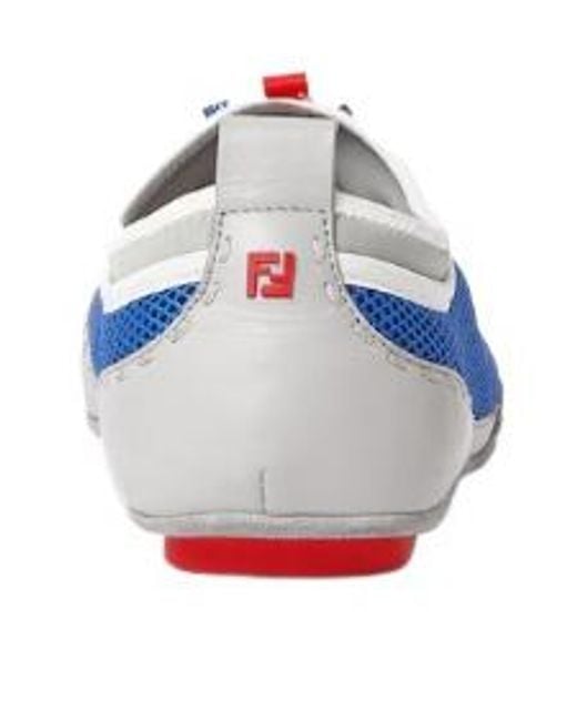 Fendi Blue Fit Lace-Up Trainers for men
