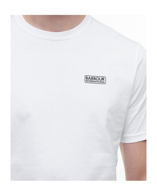 Barbour White Logo Short-Sleeved T-Shirt for men