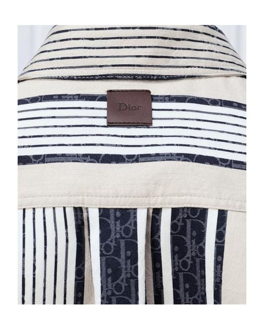 Dior Multicolor Iviera Oblique Sun Stripes Overshirt for men