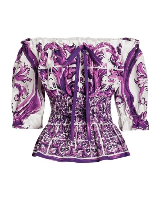 Dolce & Gabbana Purple Blouses