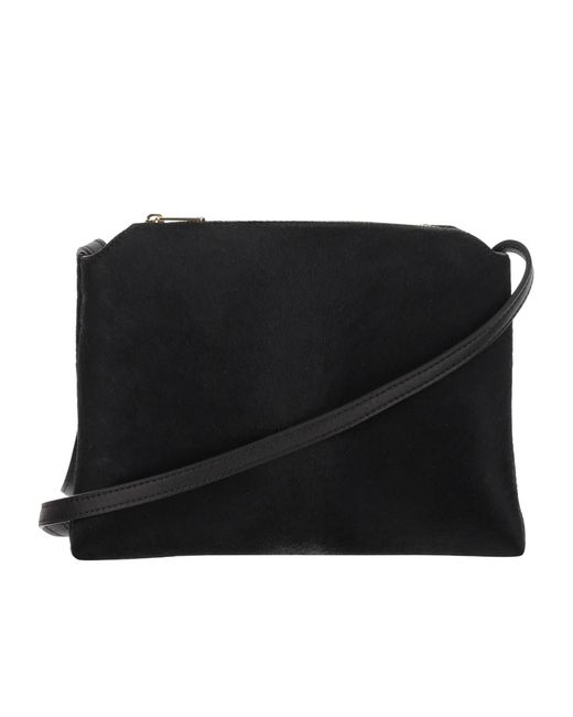 Khaite Black Leather Crossbody Bag