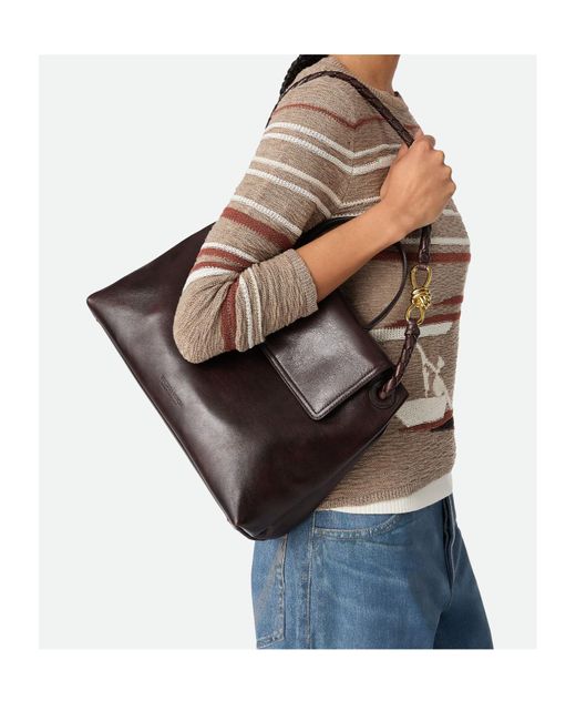 Bottega Veneta Brown Signature Knot Detail Ciao Ciao Bag