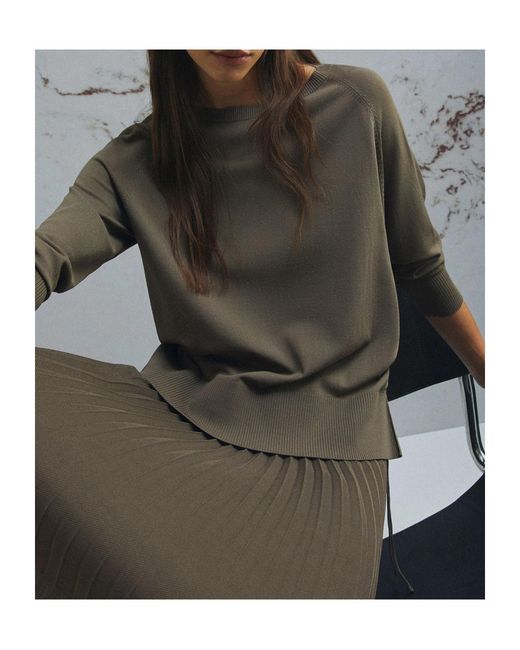 Marella Green Drawstring Sweater