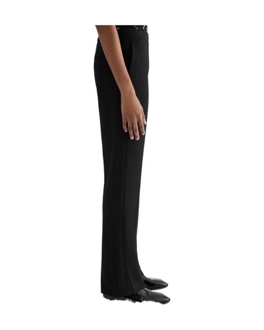 Jil Sander Black Wool Sablé Tailored Trousers