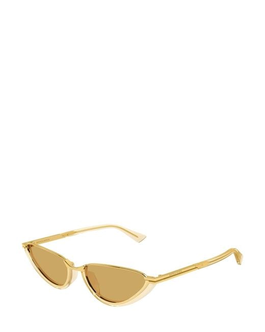 Bottega Veneta Metallic Eyewear Classic Cat Eye Sunglasses