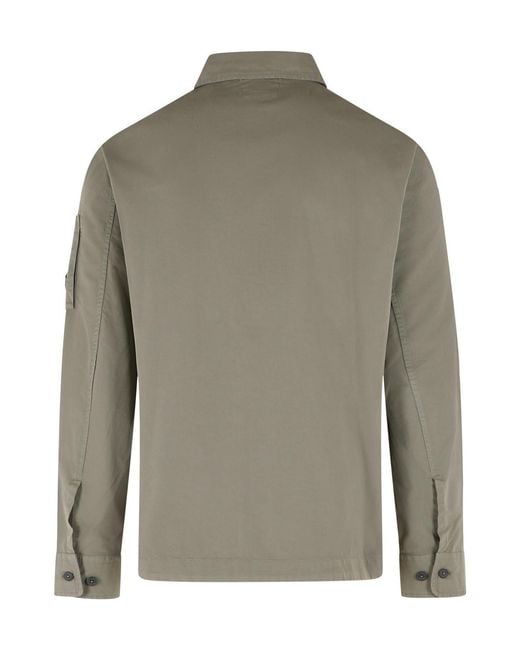 C P Company Green Long-Sleeved Casual Jacket for men