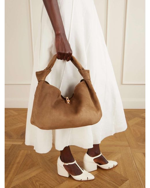 Gabriela Hearst Brown Knotted Shoulder Bag