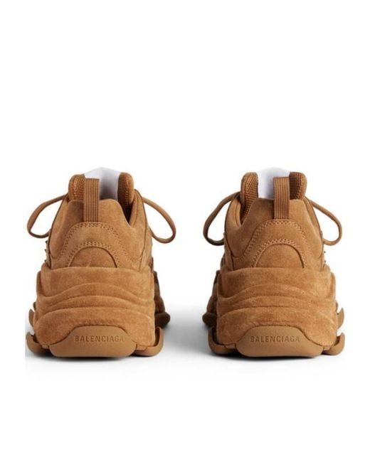 Balenciaga Brown Triple S Chunky Sneakers
