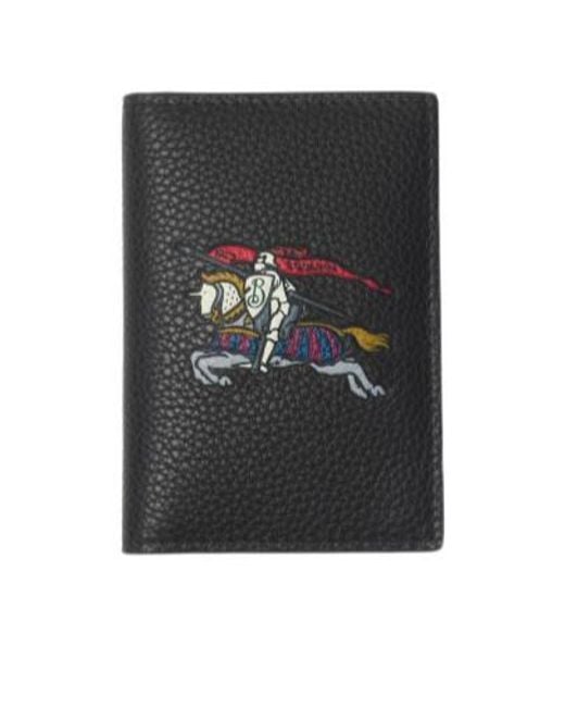 Burberry Black Ekd Folding Card Case for men