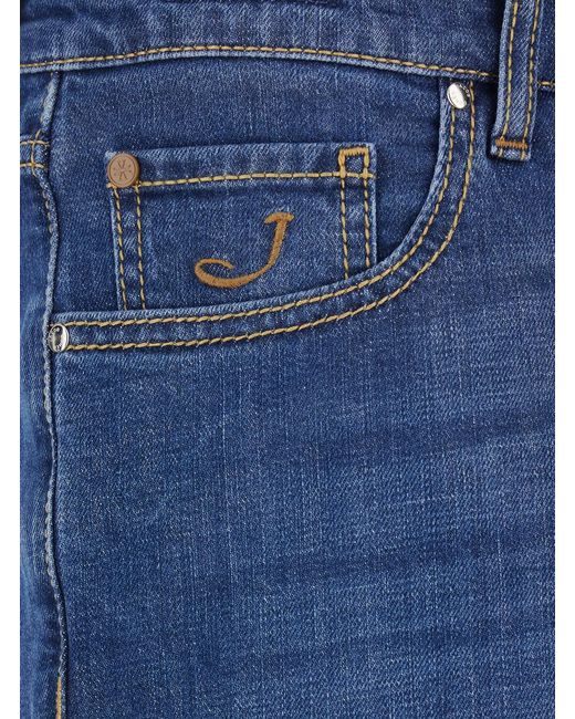Jacob Cohen Blue Edo Logo Patch Jeans for men