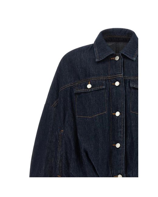 Dries Van Noten Blue Long-Sleeve Denim Jacket