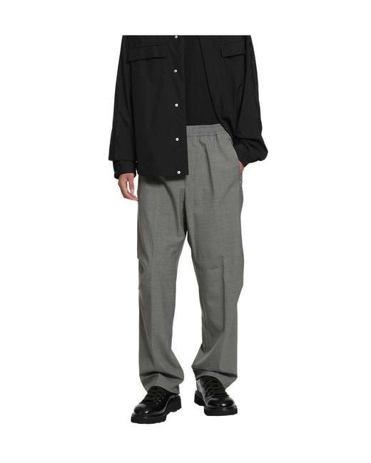 Herno Gray Laminar Relaxed Elastic-Waist Pants for men