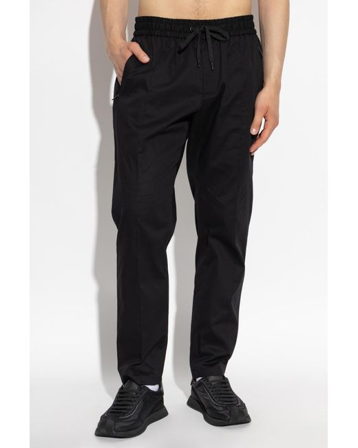 Dolce & Gabbana Black Loose-Fit Trousers for men