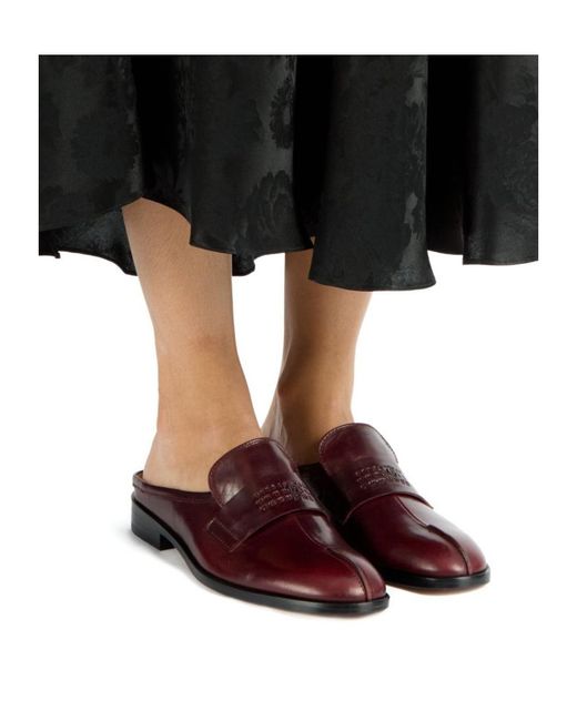 MM6 by Maison Martin Margiela Brown Loafer-Style Mules