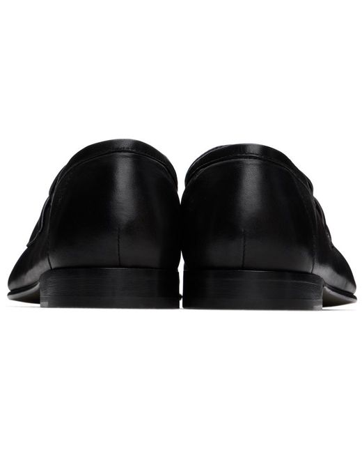 The Row Black Soft-Leather Loafers for men