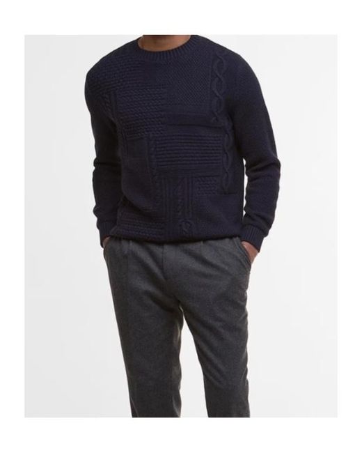Barbour Blue Crew Neck Sweater for men