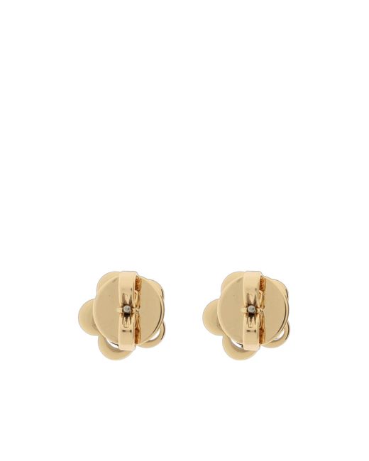 Tory Burch White Forget Me Not Stud Earrings