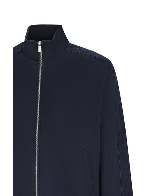 Dior Blue Homme Oblique Zip-Up Track Jacket for men