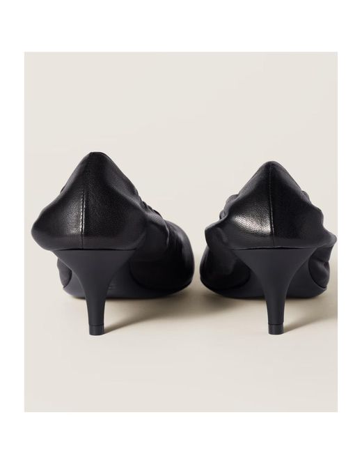 Miu Miu Black Nappa Leather Pumps