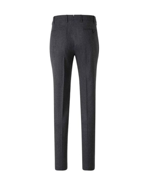 Berwich Blue Casual Trousers With Belt Loops for men