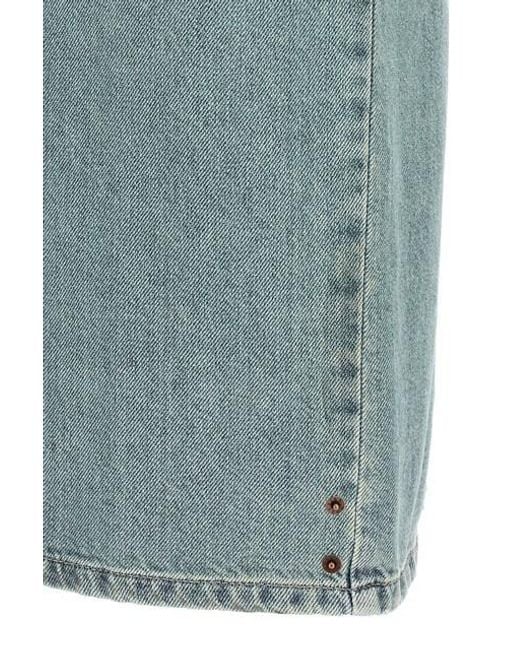 Moschino Blue Denim Midi Skirt